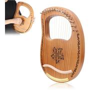 Arpa portátil 16 cuerdas pequeño arpa caoba Okoman madera instrumento musical principiante -16