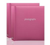 ARPAN 2 x 200 6 x 4 Pulgadas / 15 x 10 cm Fotos de Bolsillo CD/DVD área de Escritura - Álbum de Regalo (Rosa Pastel)