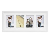 ARPAN Marco de Fotos Moderno con paspartú, Blanco, 4 Images