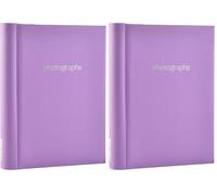 ARPAN - Álbum de fotos autoadhesivo (36 hojas, 72 caras, 28 x 22 cm), color morado (Paquete de 2)