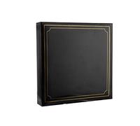 Arpan Álbum de fotos con 3 anillas autoadhesivas, acolchadas, tamaño extragrande, 20 hojas, 40 lados, color negro