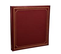 ARPAN - Álbum de Fotos, Extra Grande, para Fotos de hasta 32 x 26 cm, Autoadhesivo, con 24 hojas/48 Caras, Cubierta Acolchada con Aspecto de Cuero, tamaño 33,8 x 3 cm x 33,2 cm, Color Rojo