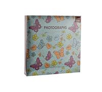 Arpan Álbum de fotos grande con 3 anillas con capacidad para 500 fotos de 6 x 4 pulgadas, bodas, cumpleaños de bebé (mariposa)