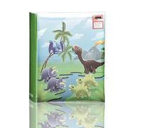 ARPAN Marco niños de 10 x 15 cm, diseño de Dinosaurios en Escena prehistórica, para 200 Fotos, Azul, Verde, Album Size : 23 x 4.5 x 22.5 cm Approx