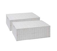 ARPAN Caja de Almacenamiento para Debajo de la Cama (Resina, 2 Unidades), Color Blanco, Set of 2-Large, 2