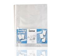 Arpan Carteras de plástico transparente A3 para oficinas, profesionales, escolares, bolsillos de plástico resistente, fundas tipo cartera con acabado transparente (paquete de 208)
