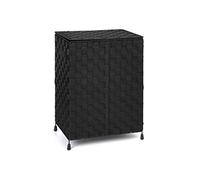 Arpan Cesta de lavandería con Tapa y asa de inserción para un fácil Transporte, práctica Caja organizadora de Almacenamiento para Ropa, Juguetes (Negro)