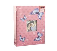 ARPAN Fashion Design 200 - Álbum de fotos de 10,16 x 15,24 cm con ventana para CD/DVD (mariposa rosa) - Idea de regalo perfecta para todas las ocasiones, 22 x 4,8 x 17,8 cm