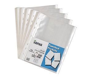 ARPAN - Fundas transparentes para documentos (A5, 104 x 5 unidades), transparente