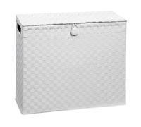 ARPAN - Portarrollos Multiusos de Polipropileno Tejido sobre Marco de Metal, Ideal para baño o Aseo, Color Blanco, 15 x 49,5 x 39 cm