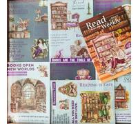 Arpaper 20 hojas de pegatinas para álbumes de recortes, accesorios de lectura, juego de pegatinas estéticas, adecuado para diario de balas, álbum de fotos, blocs de notas, ordenador (tiempo de lectura