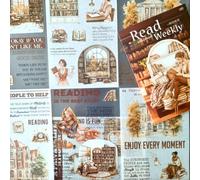 Arpaper Pegatinas para libros de recortes, accesorios de lectura, 20 hojas, juego de pegatinas, adecuado para diario de balas, álbum de fotos, blocs de notas, ordenador (Diario de biblioteca)