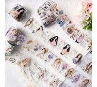 Arpaper Washi Tape PET Stickers Set 4 Rollos Chica Pegatinas Scrapbooking Stickers Accesorios Adhesivos Decorativo para Scrapbooking Diario Álbum Bullet JournalArtesanía y Bricolaje