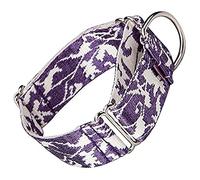 Arppe JACQUARD 4227012011 - Collar educativo de Poliéster para Perros, Color Morado y Blanco, 32-49 cm