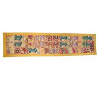 Arprani Camino de mesa de comedor: mantel de retazos, decorativo, diseño vintage, hecho a mano, hecho a mano, de algodón, bohemio, bohemio, hippie, fiesta, banquete, decoración