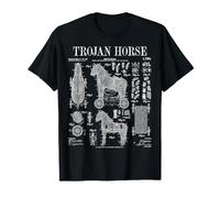 Arqueología Arqueólogo Caballo de Troya Divertido Vintage Patente Camiseta