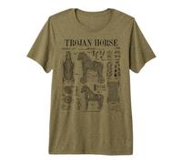 Arqueología Arqueólogo Caballo de Troya Divertido Vintage Patente Camiseta Premium