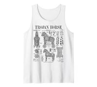 Arqueología Arqueólogo Caballo de Troya Divertido Vintage Patente Camiseta sin Mangas