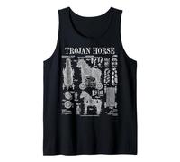 Arqueología Arqueólogo Caballo de Troya Divertido Vintage Patente Camiseta sin Mangas
