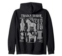 Arqueología Arqueólogo Caballo de Troya Divertido Vintage Patente Sudadera con Capucha