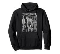 Arqueología Arqueólogo Caballo de Troya Divertido Vintage Patente Sudadera con Capucha