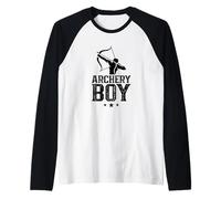 Arquería Boy Archer Hobby Bow Arrow Camiseta Manga Raglan
