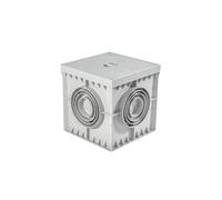Arqueta Cuadrada PVC 55x55 con Tapa y 4 Salidas - Registro para Canalizaciones- Instalaciones Eléctricas y Saneamiento