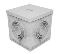 Arqueta Estanca de Suelo Electrica Gris Cuadrada con Tapa Ciega IP54 Arqueta de Riego y Electricidad Arqueta de PVC para Jardín, Drenaje Riego, Instalaciones Eléctricas Tuberías (1, 300x300 mm)