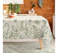 Arquiel Mantel Rectangle Hojas, Helechos Césped Mantel Impermeable Antimanchas Lavable Duradera Verde para Cocina Comedor Fiestas Primavera Verano(152x213Cm)