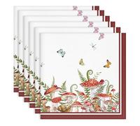 Arquiel Servilletas De Setas Tela De Cocina, Servilletas De 6 De Tela 100% Algodón Suaves Cómodas Lavables Reutilizables Servilletas De Mesa para Cenas Familiares, Cócteles, Bodas