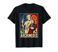 Arquímedes Antiguo Griego Matemáticas Geometría Ciencia Camiseta gráfica económica, Hombre, Negro, M