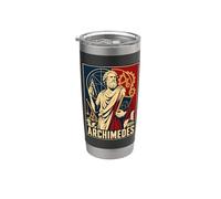 Arquímedes Antiguo Griego Matemáticas Geometría Ciencia Vaso térmico de acero inoxidable de doble pared