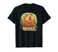 Arquitecto de la naturaleza: emblema de castor para una mirada divertida Camiseta