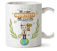 Arquitecto Tazas Originales de café y Desayuno para Regalar a Trabajadores Profesionales - El Mejor Arquitecto del Mundo - Cerámica 350 ml