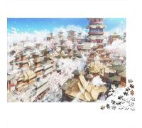 Arquitectura China Adulto Rompecabezas 1000Piezas Reciclable Material Ancient City Puzzles Familia Tiempo de Juego Accesorios Perfect for Familia and Friends Cumpleañoss 38x26cm/1000pcs