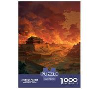 Arquitectura China Antigua Puzle Desafíos Divertidos Decoración Familiar 1000 Piezas Chinese Style Rompecabezas Imposible Juguetes Desafiantes para Adultos 70x50cm/1000pcs