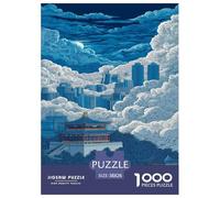 Arquitectura China Antigua Rompecabezas Desafíos Divertidos Decoración del Hogar 1000 Piezas Chinese Style Rompecabezas Imposible Juguetes Desafiantes para Adultos 38x26cm/1000pcs