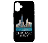 Arquitectura de Edificios del río Chicago Horizonte Hombre Carcasa para iPhone 16 Plus
