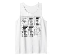 Arquitectura de la Tabla de columnas Romanas Vintage Camiseta sin Mangas