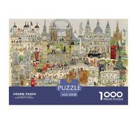 Arquitectura de Londres Puzzle de 1000 Piezas Puzzle para Adultos Vista de Monumentos Papel Puzzle para Toda la Familia 52x38cm/1000pcs