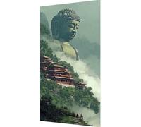 Arquitectura Diamond Painting Adultos, 5D Diamond Painting zen Pintura Diamante Niño DIY Cristal Bordado Punto de Cruz Manualidades Pintura Diamante Adultos, Decoración Pared Hogar 70x140cm byc9-q9
