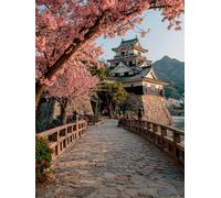 Arquitectura Diamond Painting, áRbol 5D Diamond Painting Adultos, DIY Kit Manualidades Adultos, DIY Punto de Cruz Cuadro Diamante, Primavera Regalo, Pintura de Diamante Kits, Home Deco, 40x50cm M-9289