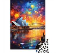 Arquitectura en el Borde del Agua de la Ciudad Puzzle de 1000 Piezas Papel para Adultos Escena Nocturna Juego de Puzzle Regalo Relax 38x26cm/1000pcs