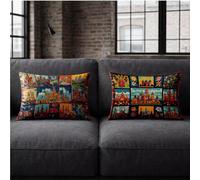 Arquitectura Funda Cojin 30 x 50cm Juego de 2, Funda Almohada 30 x 50cm Rusia Impresión a Doble Cara Decorativos Cojines Sofa, Cushion Covers Sofa Cama Primavera Decoracion Hogar Regalo Mujer JBZT7121