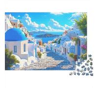Arquitectura Insular Puzzle para Adultos Puzzle de 1000 Piezas Papel Escena Cielo Azul Puzzle para Toda la Familia Decoración Hogar Relajación Regalo 52x38cm/1000pcs
