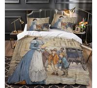 Arquitectura londinense del Siglo XX Funda De Edredón 3D,Juego De Cama De Mujer Joven,y Fundas De Almohada Suave Transpirable Microfibra,3 Piezas para Niñas Y Niños Super King(260x220cm)