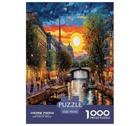 Arquitectura Paisaje Urbano Puzzle Imposible,desafío for Adults Juego EduGatoivo 1000 Piezas Obra De Arte De Juego De para Adultos Y Niños 70x50cm/1000pcs