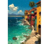 Arquitectura PaisajíStica Y Marina Diamond Painting Adultos Kits, 5D Redondo Diamantes Painting Niños Pintura, Diamant Art Bordado Punto Cruz Cuadros, Art Mosaico Decoración Pared Del 20x30cm hJ8-344