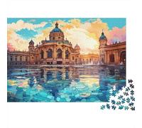 Arquitectura Palacio Histórico Puzzle de 1000 Piezas Papel para Adultos Reflejo en el Agua Relajación Hogar Regalo Familia 70x50cm/1000pcs