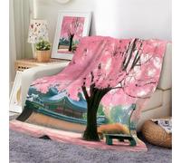 Arquitectura tradicional Manta, Estilo de Paisaje Realista Mantas de Franela de Microfibra 130×150 CM, Ligero, Suave, Esponjoso y Termica, Manta para Sofás, Camas, Sillones Reclinables, etc